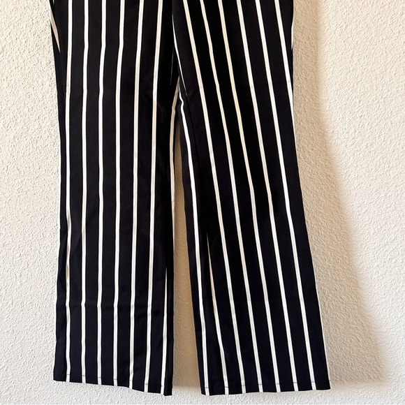 Forever 21 Contemporary Striped Straight Ankle Pants Women’s Medium Rock Grunge - Picture 2 of 8